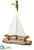 Sailing Boat Table Top - Beige - Pack of 4