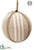 Linen Ball Ornament - Beige - Pack of 12
