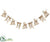 Silk Plants Direct Happy Easter Bunny Garland - Beige - Pack of 4
