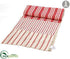 Silk Plants Direct Stripe Linen Table Runner - Red Beige - Pack of 6