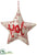 Joy Star Ornament - Red Beige - Pack of 3