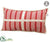 Merry Christmas Stripe Pillow - Red Beige - Pack of 6