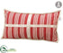 Silk Plants Direct Merry Christmas Stripe Pillow - Red Beige - Pack of 6