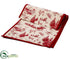 Silk Plants Direct Toile Table Runner - Red Beige - Pack of 6