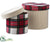 Plaid Gift Box - Red Beige - Pack of 1