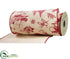 Silk Plants Direct Toile Canvas Ribbon - Red Beige - Pack of 2