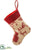 Toile Mini Stocking - Red Beige - Pack of 24