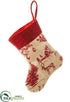Silk Plants Direct Toile Mini Stocking - Red Beige - Pack of 24