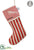 Merry Christmas Stocking - Red Beige - Pack of 6