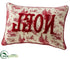 Silk Plants Direct Noel Toile Pillow - Red Beige - Pack of 6