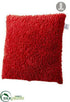 Silk Plants Direct Fur Pillow - Red Beige - Pack of 6