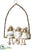 Playing Winter Girls on Hanging Swing - White Beige - Pack of 4