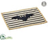 Silk Plants Direct Bat Placemat - Black Beige - Pack of 6