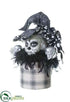 Silk Plants Direct Day of The Dead Witch Head - Black Beige - Pack of 1