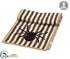 Silk Plants Direct Spider, Bat Table Runner - Black Beige - Pack of 6