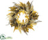 Silk Plants Direct Maple, Oak, Antler, Pine Cone Wreath - Brown Beige - Pack of 1