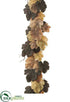 Silk Plants Direct Fig Leaf Garland - Brown Beige - Pack of 4