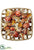 Pumpkin, Berry, Corn Husk Wall Basket Decor - Orange Beige - Pack of 1