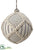 Patchwork Ball Ornament - Gray Beige - Pack of 3
