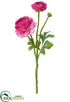 Silk Plants Direct Ranuculus Spray - Cerise - Pack of 12