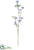 Silk Plants Direct Berry Spray - Blue Metallic - Pack of 24