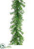 Silk Plants Direct Metallic Boxwood Pine Garland - Green Metallic - Pack of 6