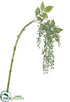 Silk Plants Direct Woodbine Tree Berry Spray - Green Metallic - Pack of 24