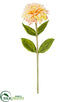 Silk Plants Direct Zinnia Spray - Peach - Pack of 12