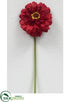 Silk Plants Direct Zinnia Stem - Red - Pack of 12