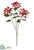 Silk Plants Direct Poinsettia Spray - Red - Pack of 6