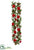 Rose Chain Garland - Red - Pack of 6