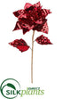 Silk Plants Direct Large Velvet Poinsettia Spray - Red - Pack of 12