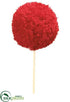 Silk Plants Direct Pompon Pick - Red - Pack of 12