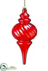 Silk Plants Direct Finial Ornament - Red - Pack of 12