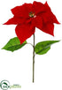 Silk Plants Direct Majestic Velvet Poinsettia Spray - Red - Pack of 12