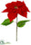 Majestic Velvet Poinsettia Spray - Red - Pack of 12