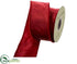 Silk Plants Direct Cotton Velvet Ribbon - Red - Pack of 12