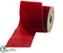 Silk Plants Direct Viscose Velvet Ribbon - Red - Pack of 6