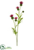 Silk Plants Direct Thistle Spray - Red - Pack of 12