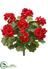 Silk Plants Direct Water-Resistant Geranium Bush - Red - Pack of 6