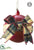 Plaid Glass Ball Ornament With Bells - Red - Pack of 1
