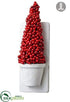 Silk Plants Direct Cone Topiary - Red - Pack of 4
