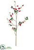 Silk Plants Direct Rose Hip Spray - Red - Pack of 12