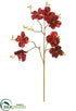 Silk Plants Direct Metallic Dogwood Spray - Red - Pack of 12