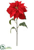 Silk Plants Direct Velvet Poinsettia Spray - Red - Pack of 12