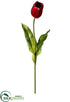 Silk Plants Direct Tulip Spray - Red - Pack of 12