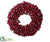 Silk Plants Direct Rosehip Wreath - Red - Pack of 6