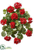 Silk Plants Direct Water-Resistant Geranium Bush - Red - Pack of 6