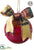 Glass Ball Ornament With Plaid Bow - Red - Pack of 1