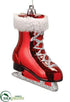 Silk Plants Direct Ice Skate Ornament - Red - Pack of 48